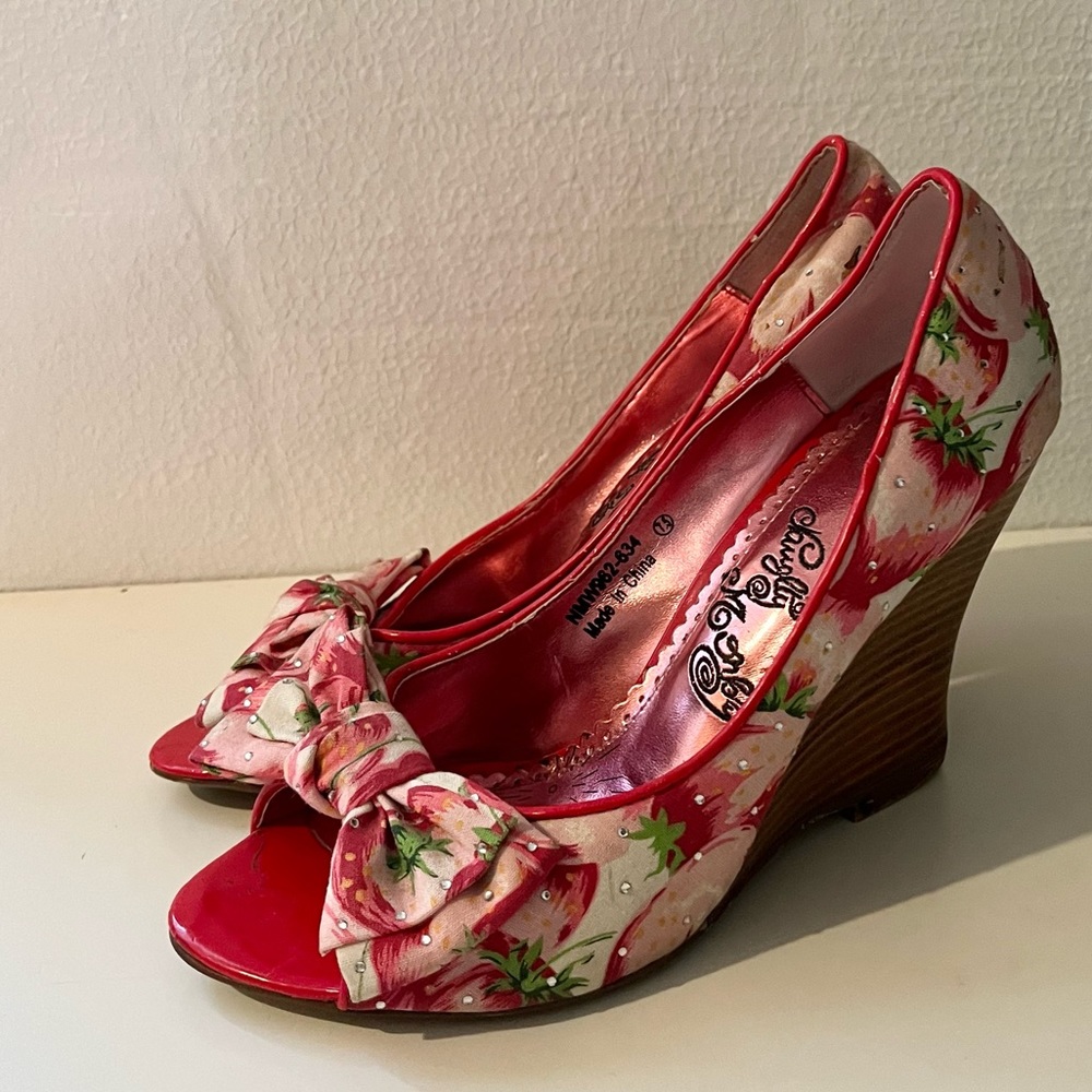 Naughty Monkey Strawberry Wedge Heel